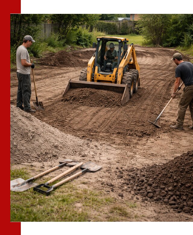 Планировка участка грунтом с вывозом и доставкой в Щекине