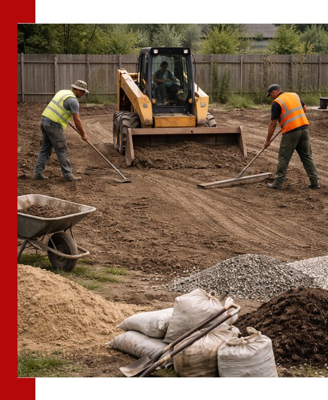 Выравнивание участка под строительство и благоустройство в Щекине
