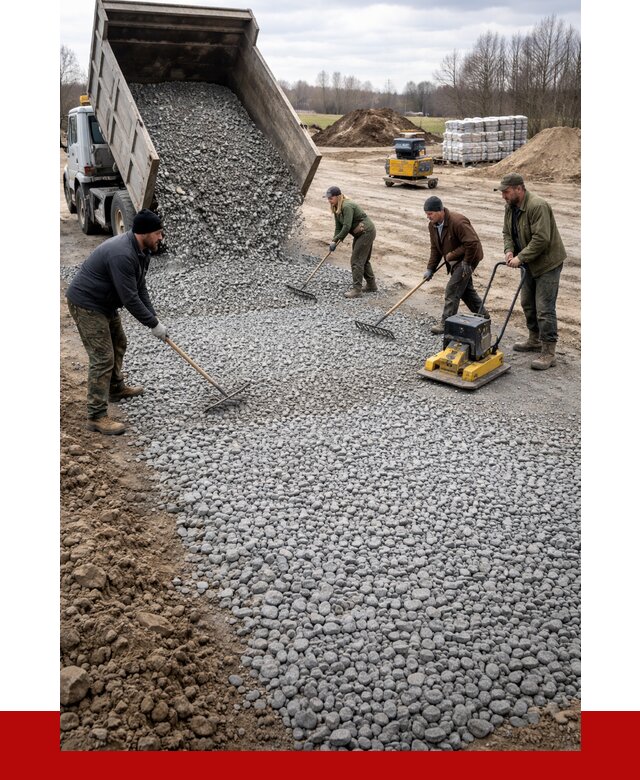 Устройство щебеночной подушки в Щекине от 4631 р. ПРОНЕРУДЕкн